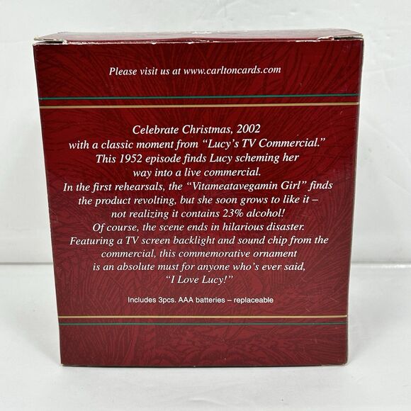 Carlton Cards AN I LOVE LUCY CHRISTMAS Heirloom Ornament Collection Light Sound - Picture 2 of 16